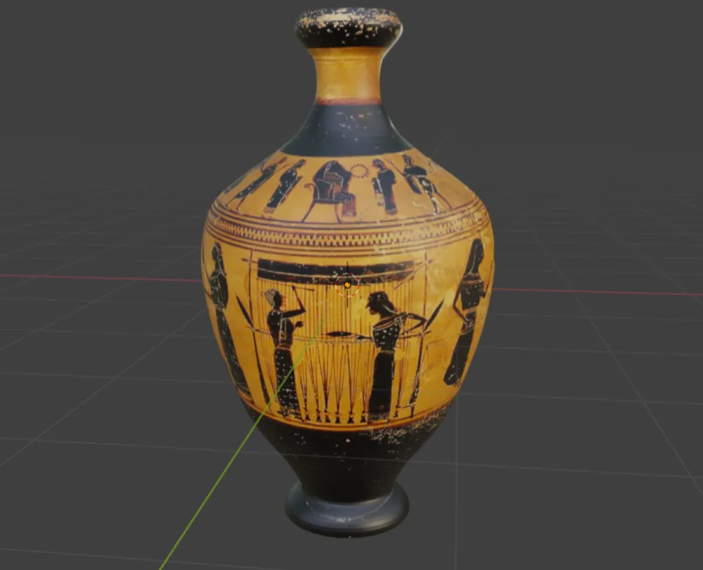Ancient Greece Lekythos Vase Archaeological Find - 3D Model for Blender and Printing
