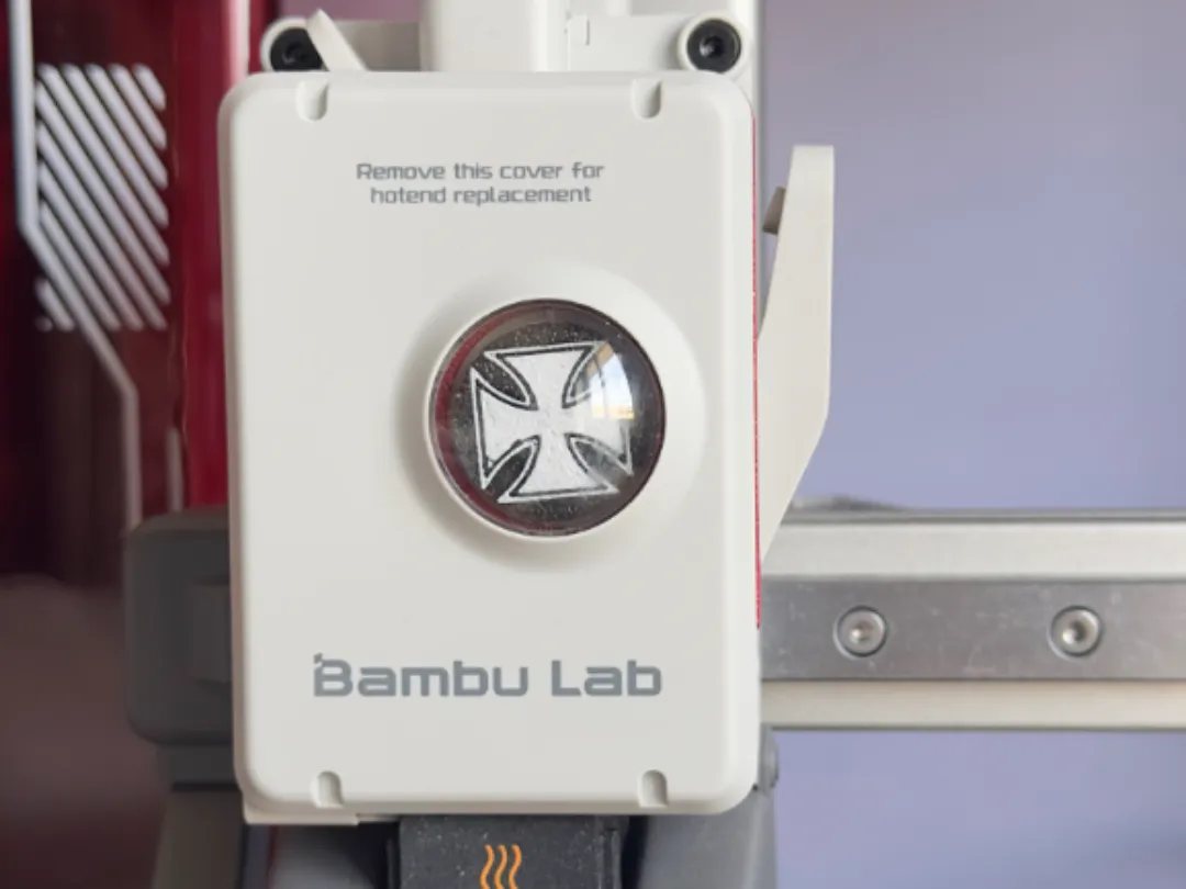 Iron Cross Image Logo - 3D Print for Bambulab A1/A1 mini Extruder Wheel