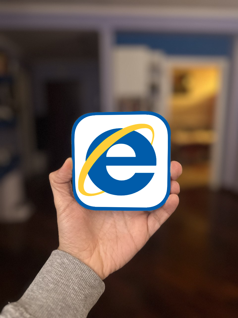 Microsoft Internet Explorer - 3D Printed Computer App Icon Logo