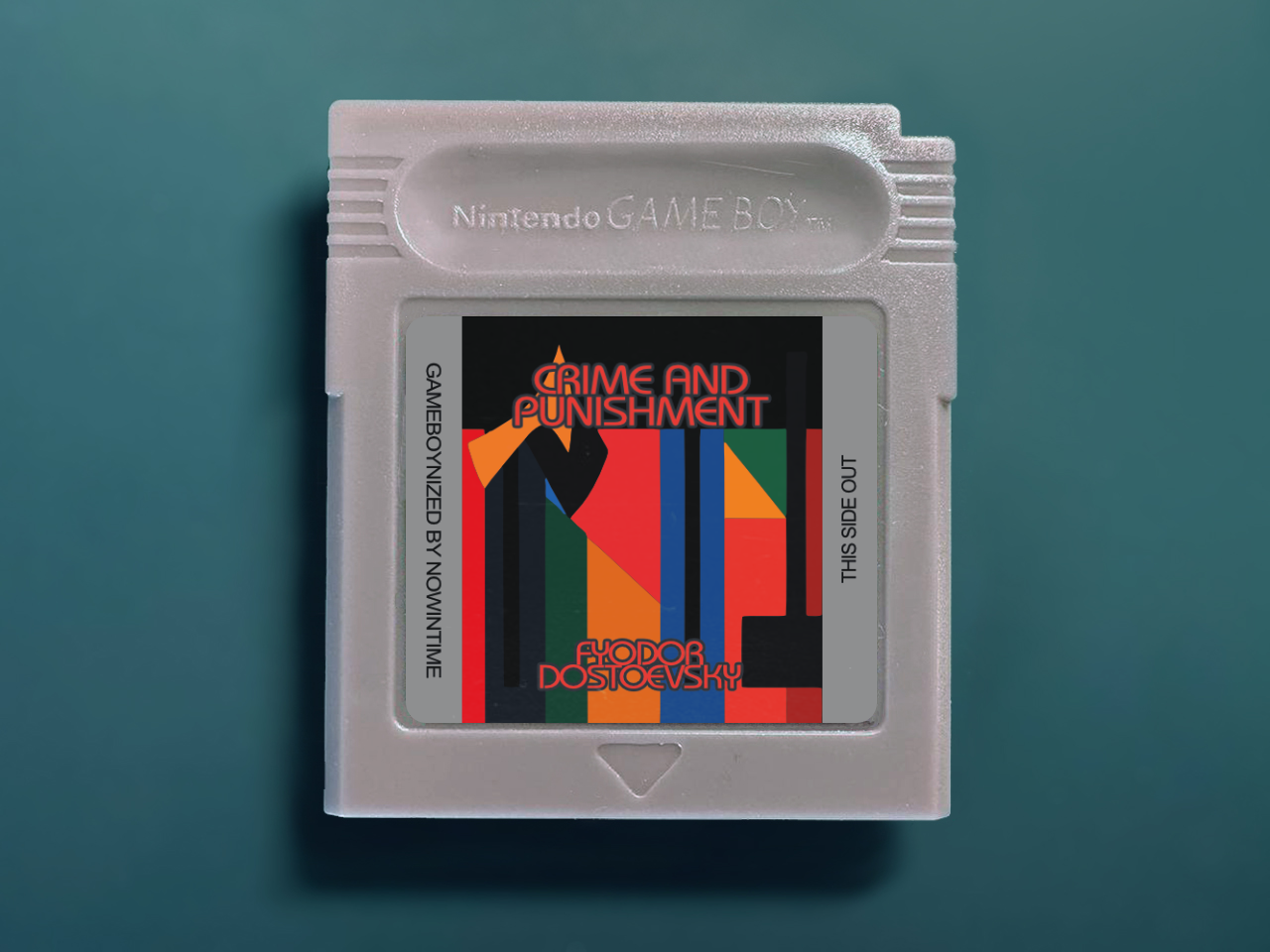 Crime and Punishment by Fyodor Dostoyevsky GBbook - Custom Game Boy Cartridge with Books and Literature Classics