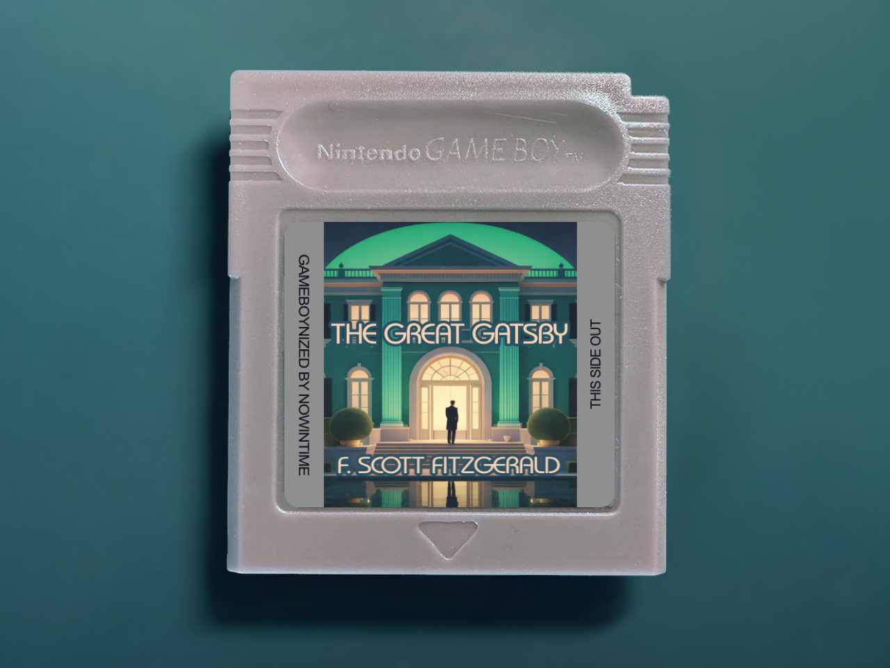 The Great Gatsby by F Scott Fitzgerald GBbook - Custom Game Boy Cartridge with Books and Literature Classics
