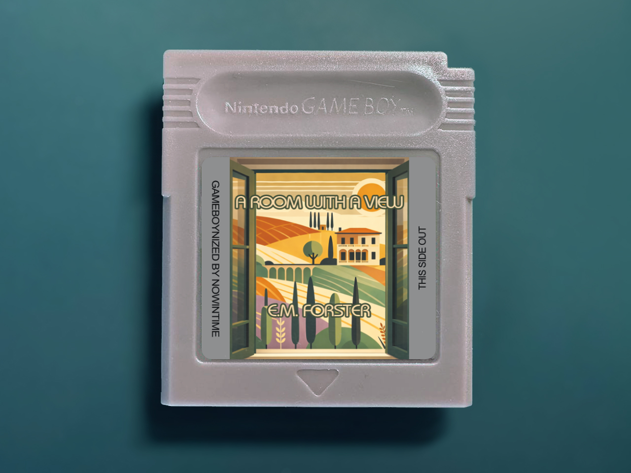 A Room with a View by EM Forster GBbook - Custom Game Boy Cartridge with Books and Literature Classics