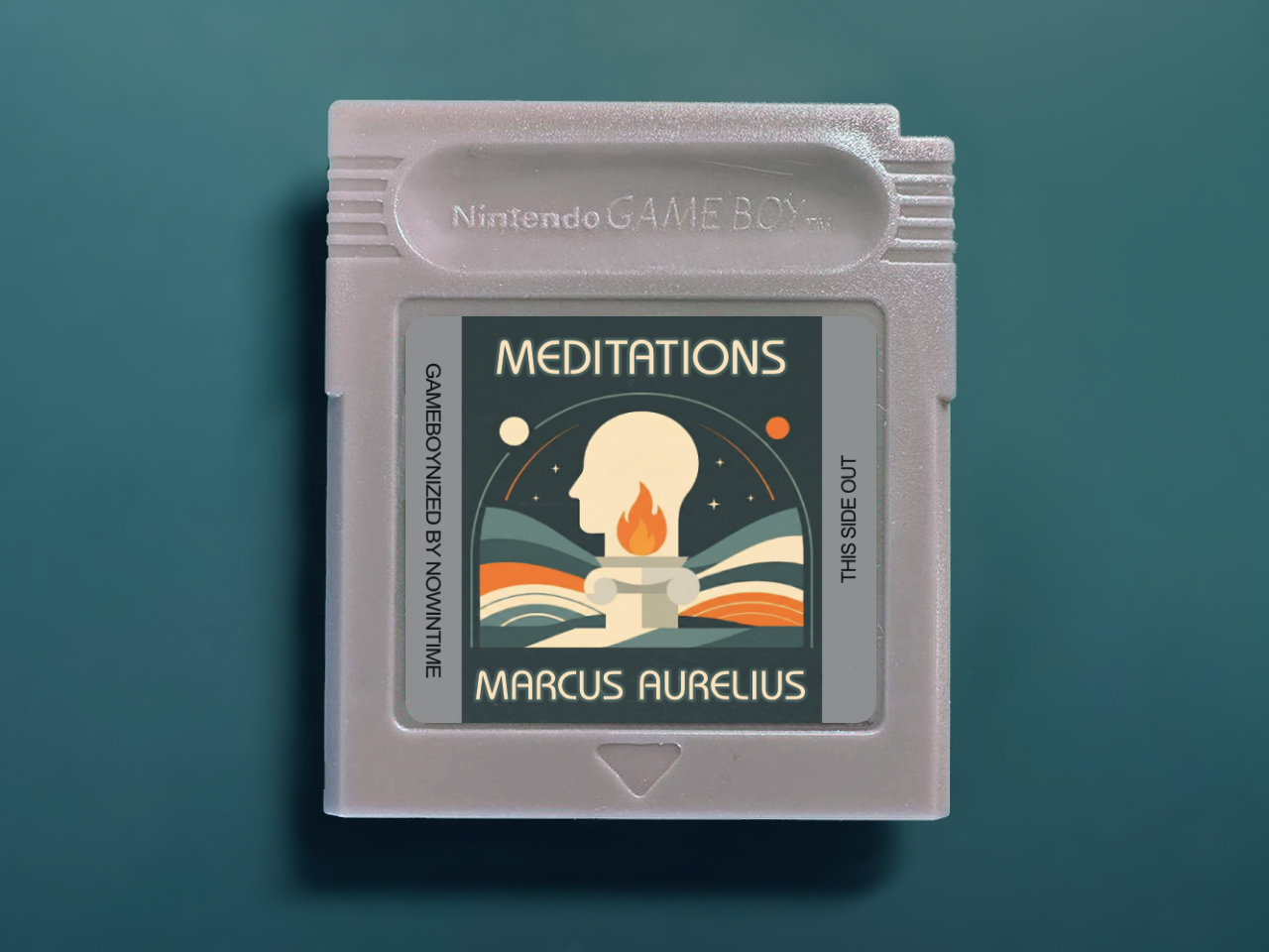 Meditationes by Marcus Aurelius GBbook - Custom Game Boy Cartridge with Books and Literature Classics