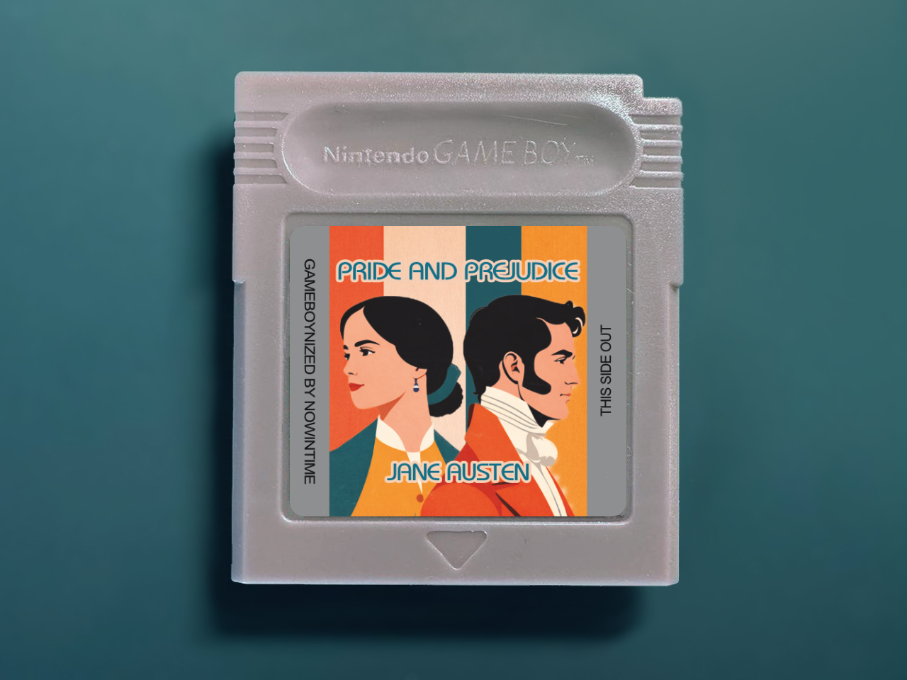 Pride and Prejudice by Jane Austen GBbook - Custom Game Boy Cartridge with Books and Literature Classics