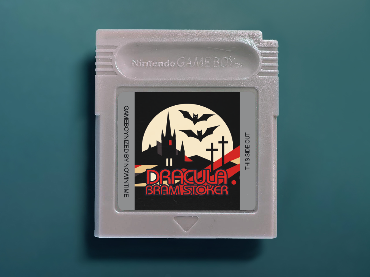 Dracula by Bram Stoker GBbook - Custom Game Boy Cartridge with Books and Literature Classics