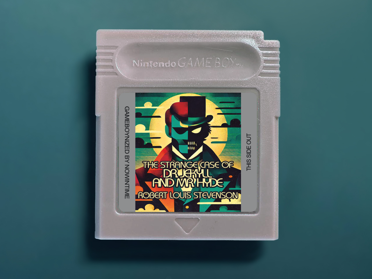 Dr Jekyll and Mr Hyde by Robert Louis Stevenson GBbook - Custom Game Boy Cartridge with Books and Literature Classics