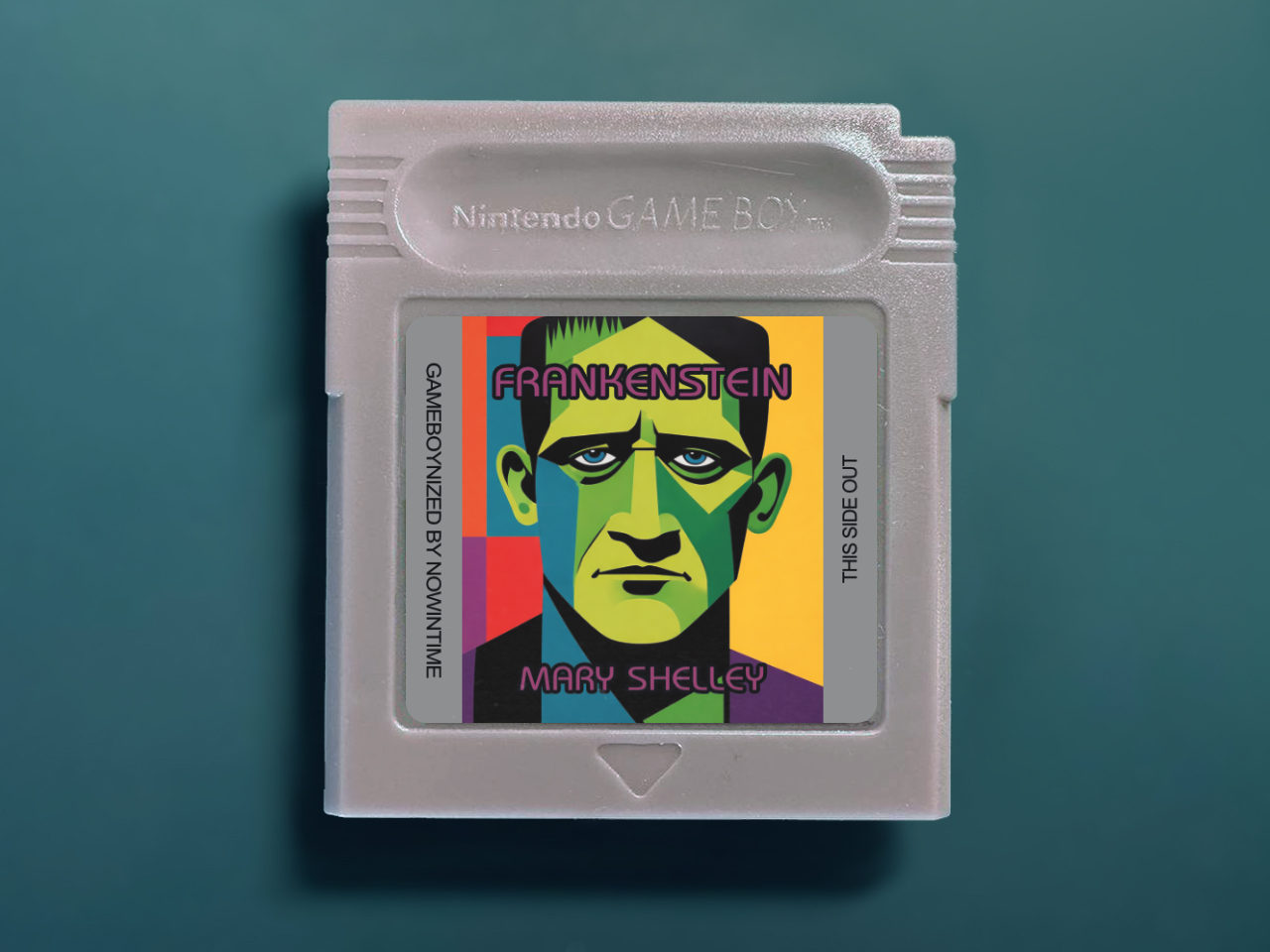 Frankenstein by Mary Shelley GBbook - Custom Game Boy Cartridge with Books and Literature Classics
