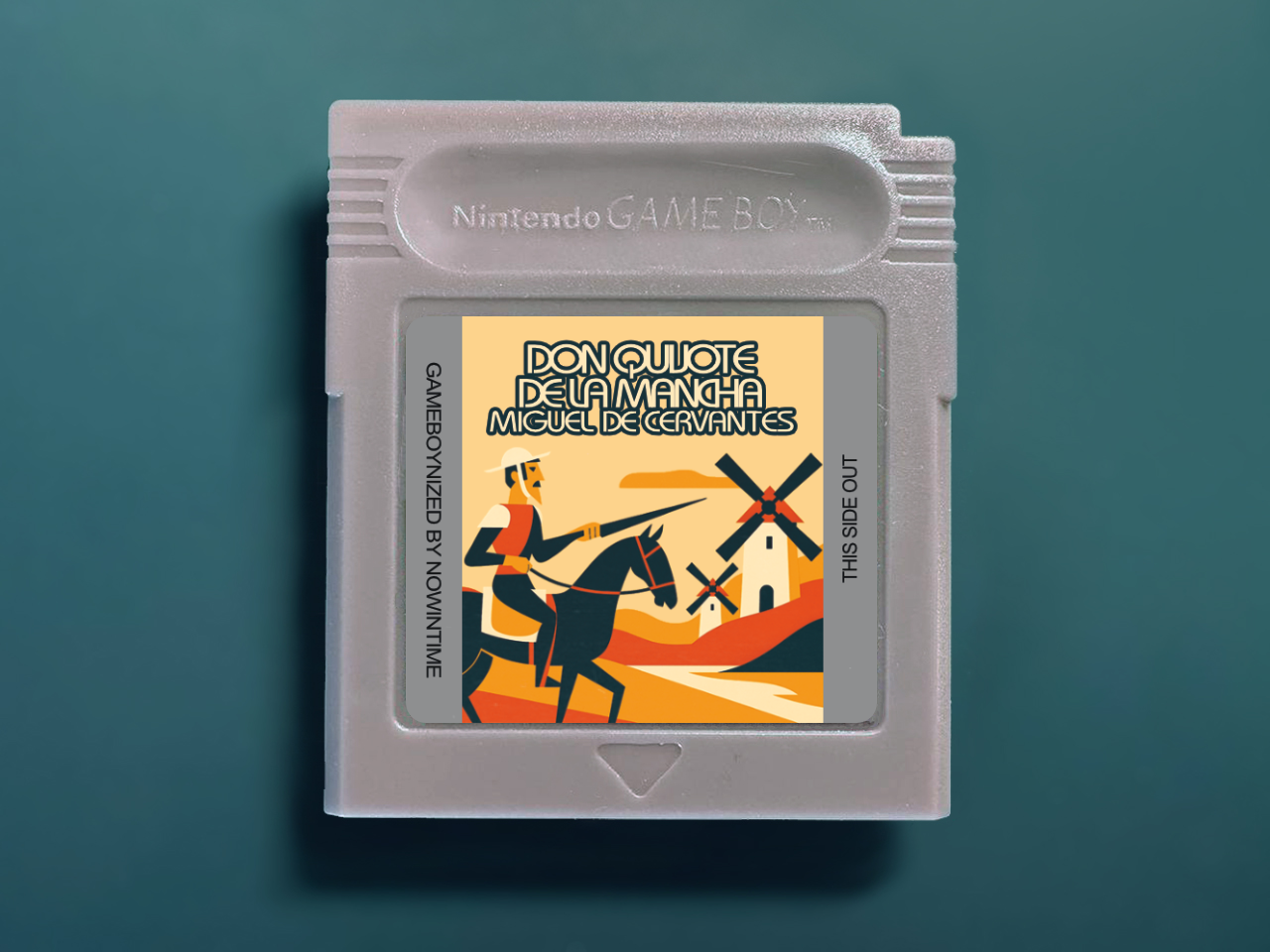 Don Quijote de la Mancha by Miguel de Cervantes GBbook - Custom Game Boy Cartridge with Books and Literature Classics