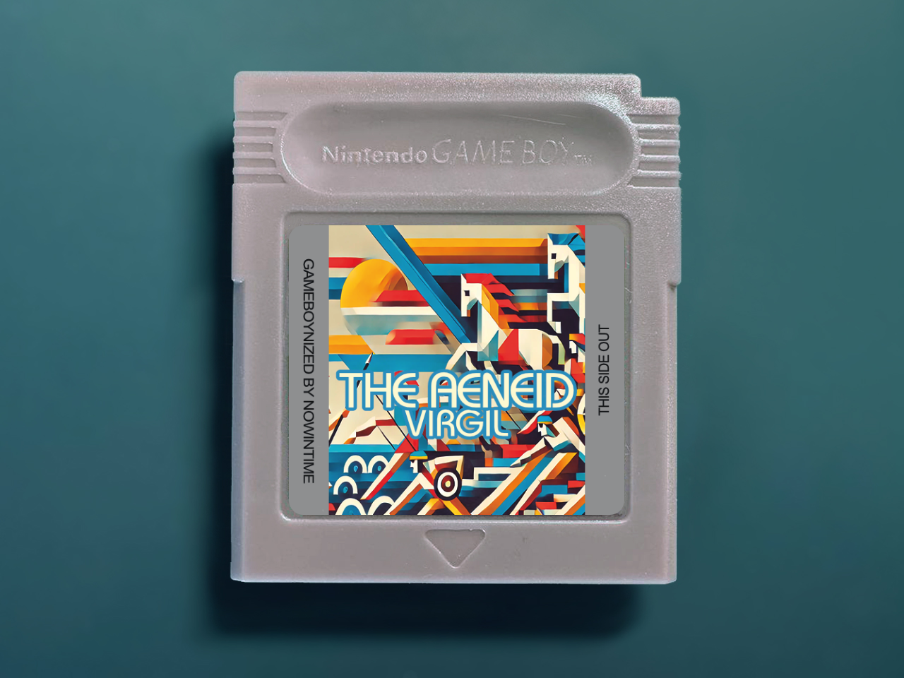 The Aeneid by Virgil GBbook - Custom Game Boy Cartridge with Books and Literature Classics