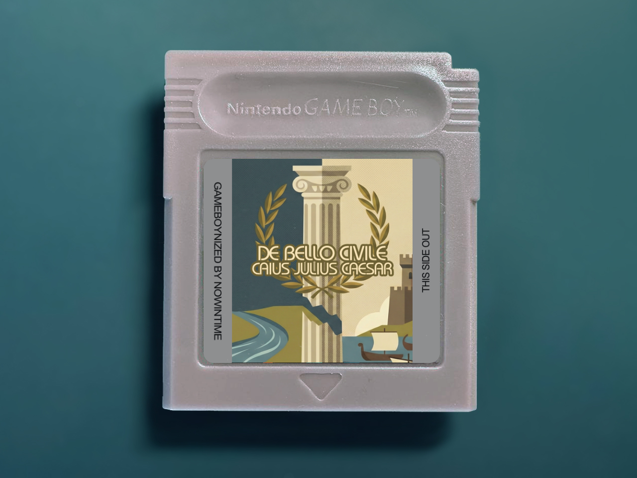 The Civil War (De bello civile) by Julius Cesar GBbook - Custom Game Boy Cartridge with Books and Literature Classics