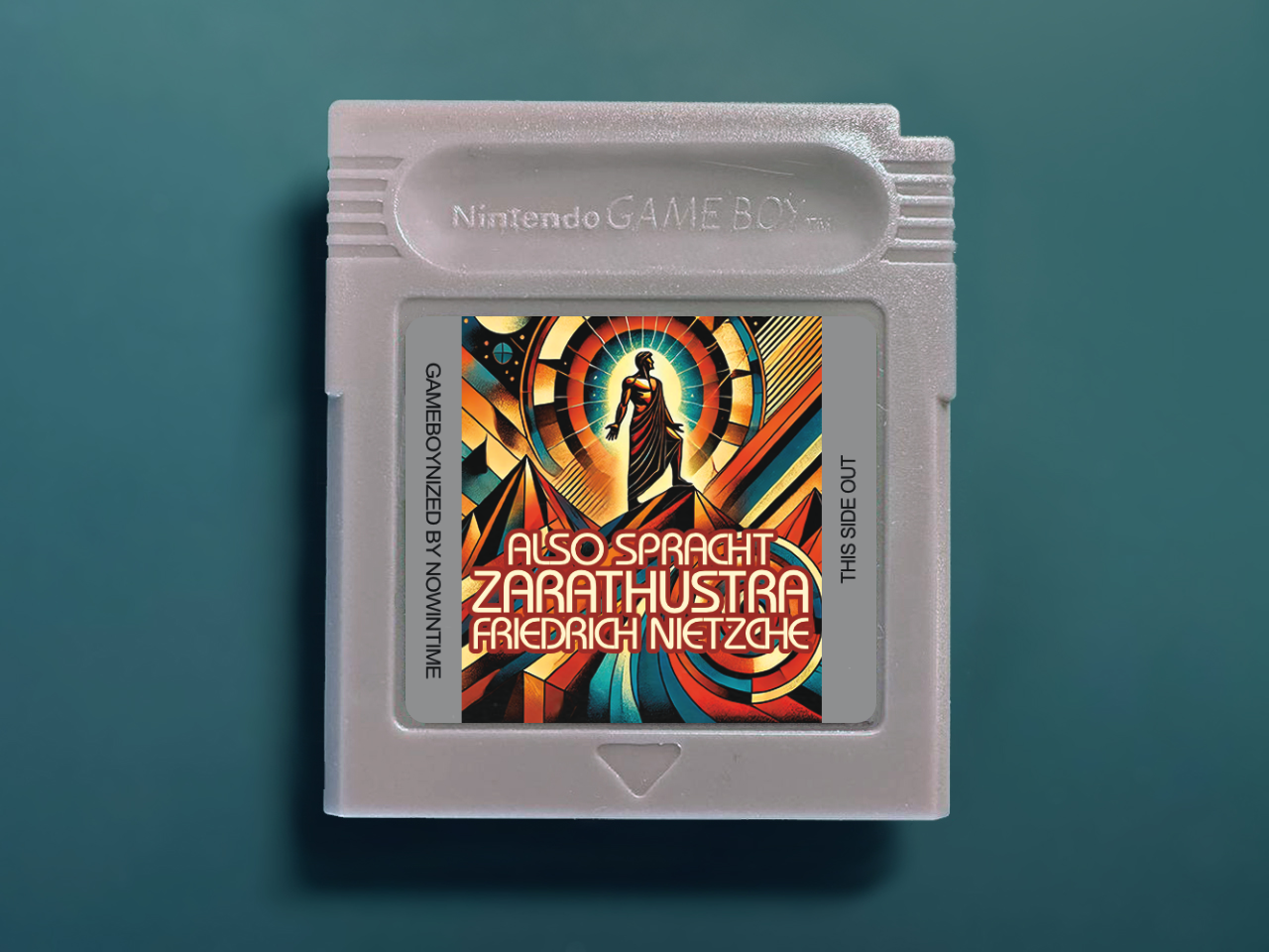 Thus Spoke Zarathustra (Also sprach Zarathustra) by Friedrich Wilhelm Nietzsche GBbook - Custom Game Boy Cartridge with Books and Literature Classics