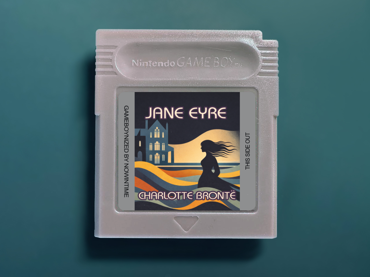 Jane Eyre by Charlotte Brontë GBbook - Custom Game Boy Cartridge with Books and Literature Classics