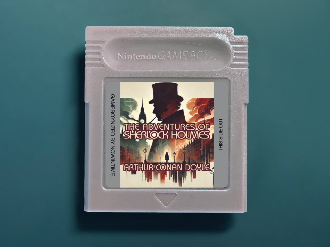 The Adventures of Sherlock Holmes by Arthur Conan Doyle GBbook - Custom Game Boy Cartridge with Books and Literature Classics
