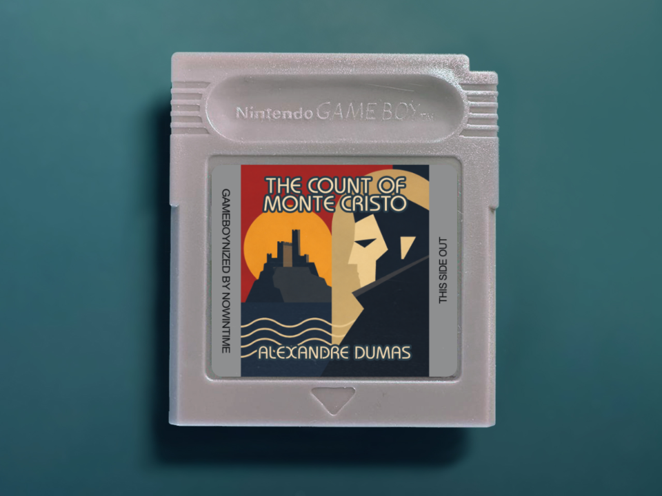 The Count of Monte Cristo by Alexandre Dumas GBbook - Custom Game Boy Cartridge with Books and Literature Classics